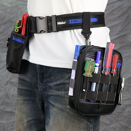 our customized tool belts and tool bags are interchangeable system base on your work.
